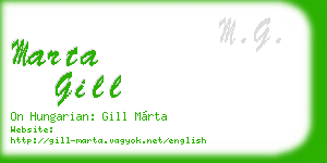 marta gill business card